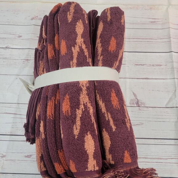 Threshold 6pc Bath Towel Set Plum - Picture 3 of 6
